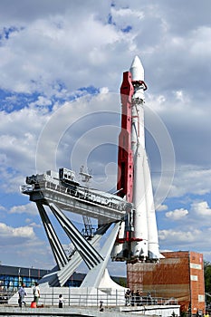 The rocket Vostok on the launch pad
